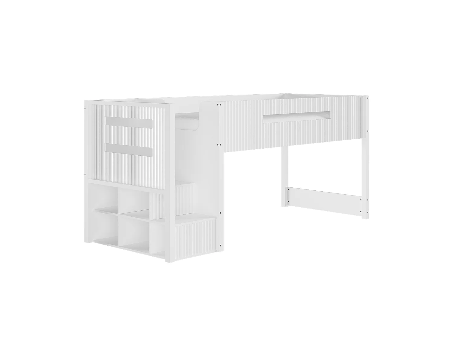 Flair Luca Mid Sleeper Ribbed White