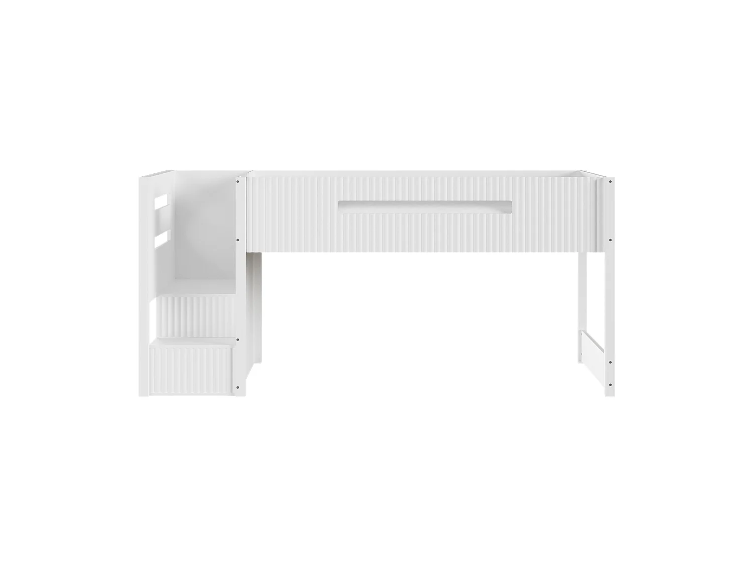 Flair Luca Mid Sleeper Ribbed White