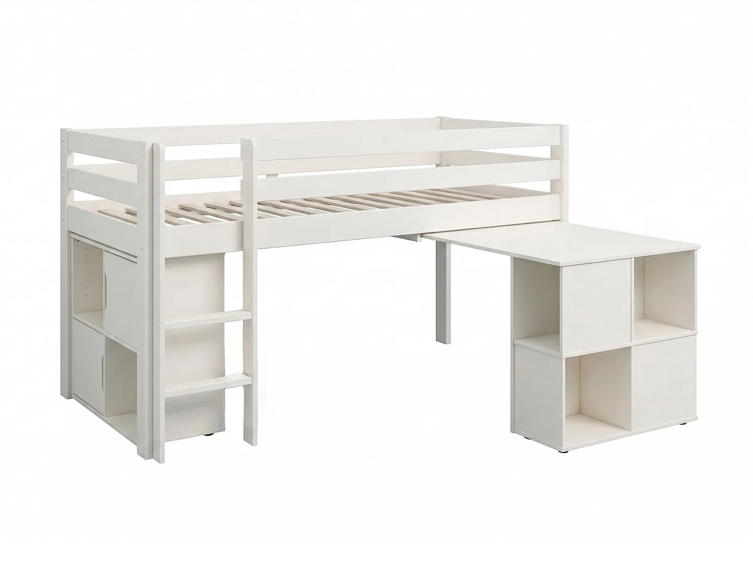 Noomi Nora Mid Sleeper Craft Cabin White