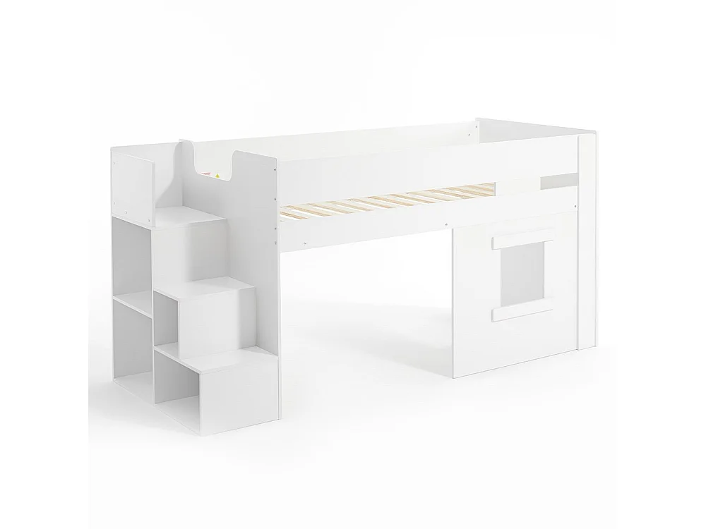 Flair Marlowe Staircase Mid Sleeper with Storage White