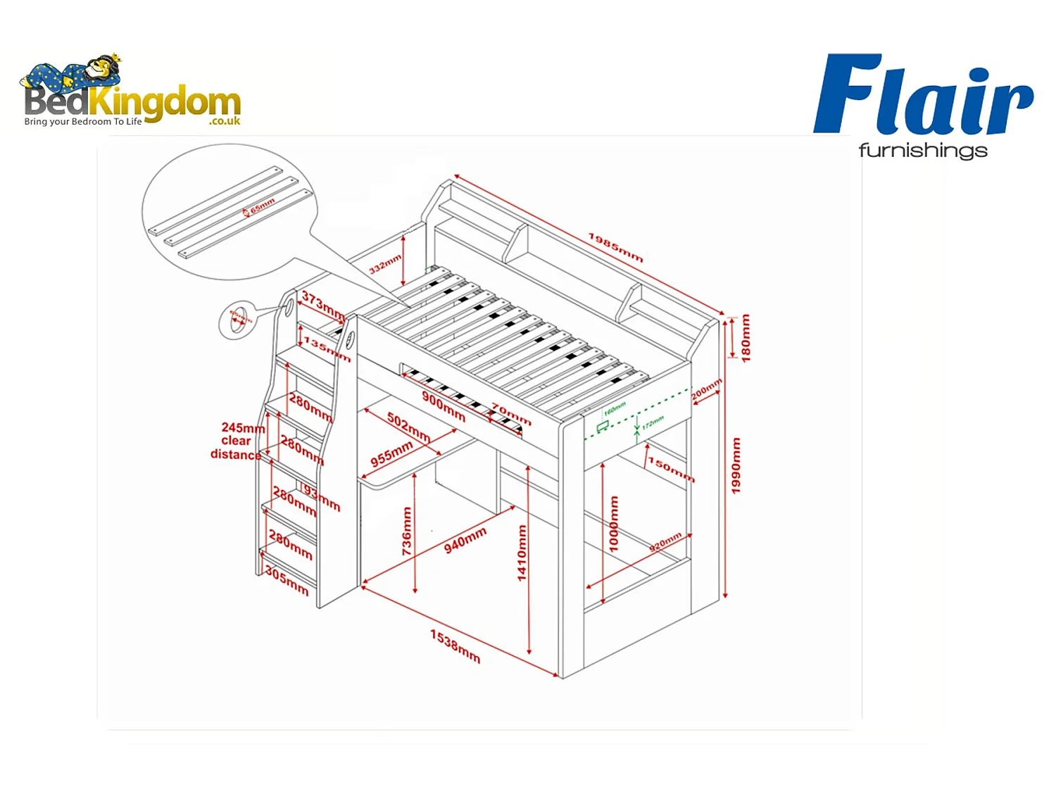 Flair Cosmic Storage Sleeper White