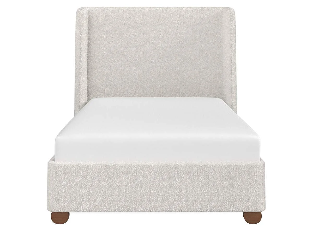 Flair Alma Single Winged Headboard Bed Beige Boucle
