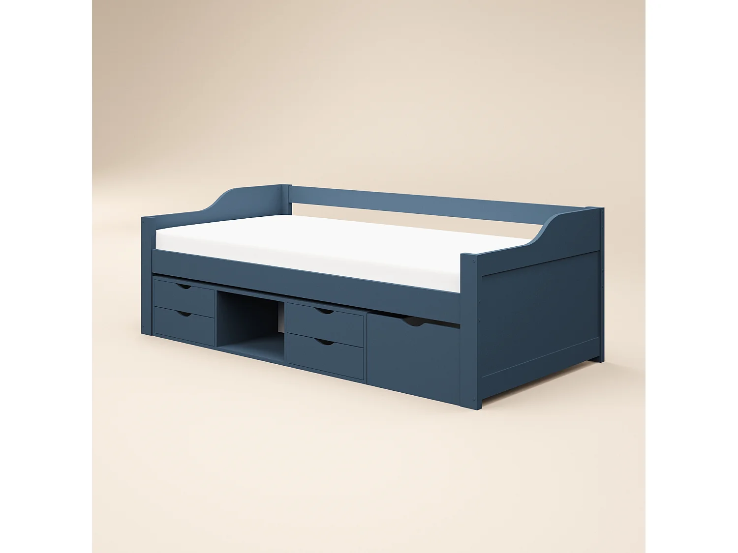 Flair Blair Low Sleeper Bed with Storage Blue