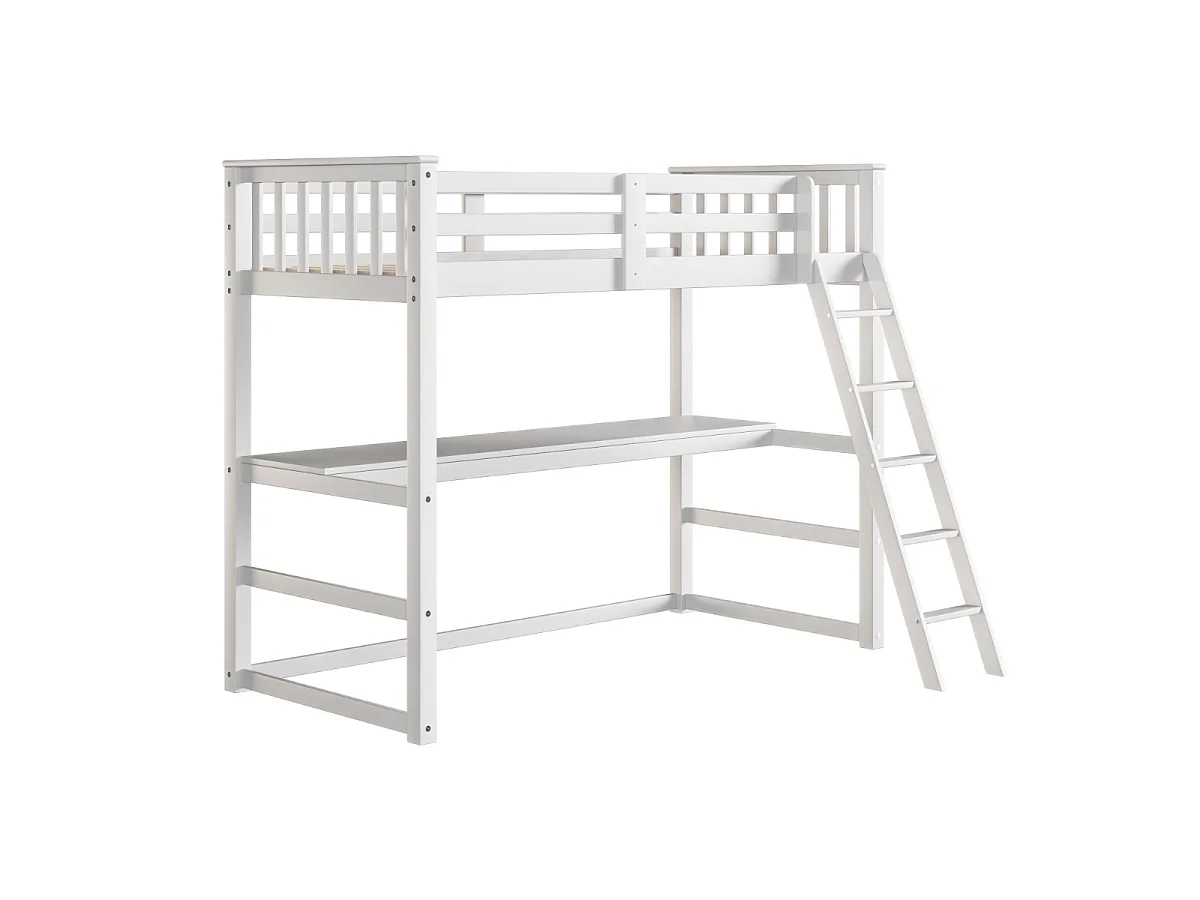 Flair Jules High Sleeper with Desk White