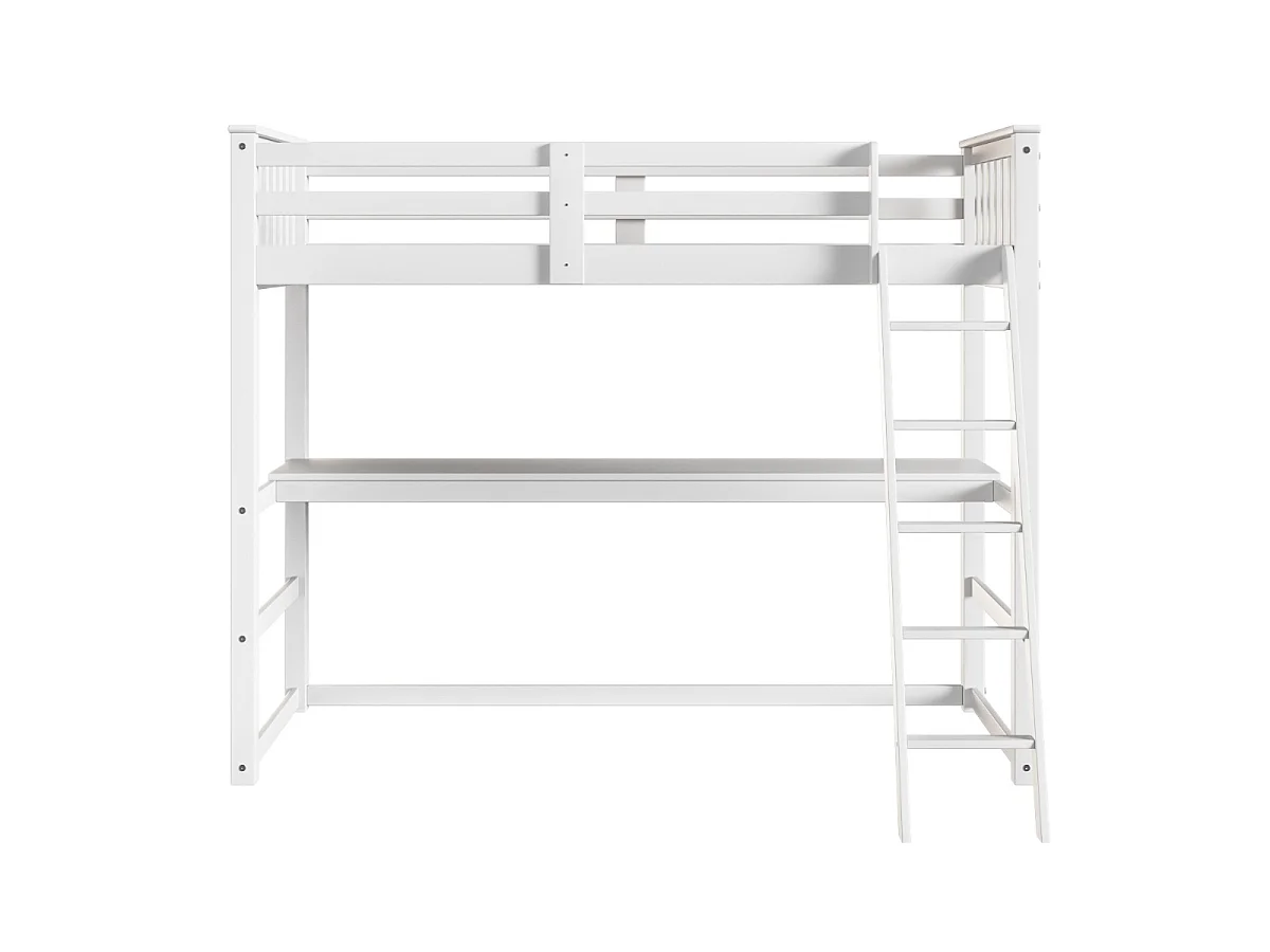 Flair Jules High Sleeper with Desk White