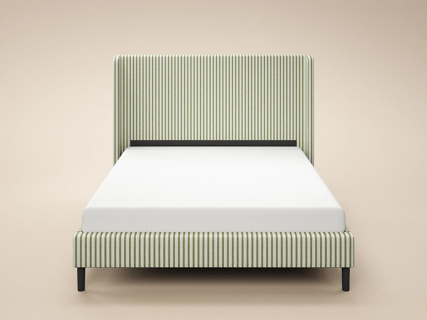 SOLACE+CO Jovanna Double Bed with Winged Headboard Green