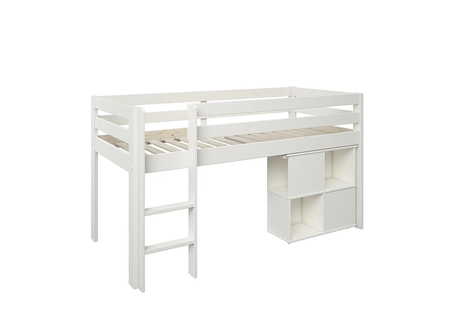 Noomi Nora Mid Sleeper Workstation Cabin White
