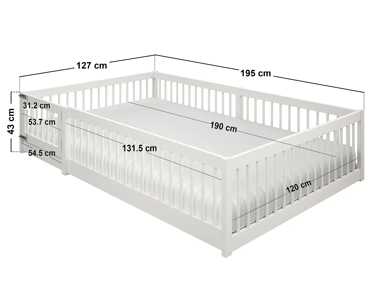 Flair Imogen Small Double Toddler Bed White