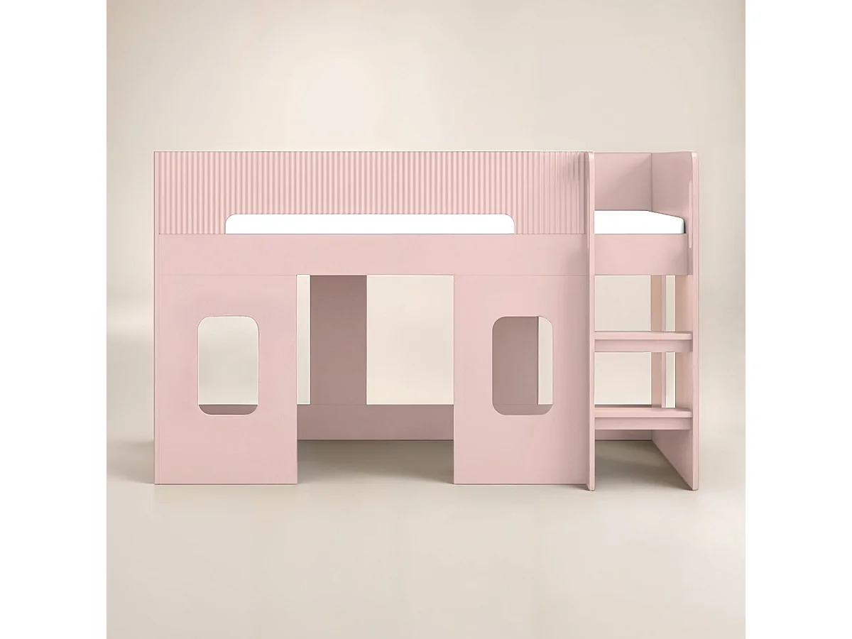 Flair Lino Playhouse Mid Sleeper Bed Pink
