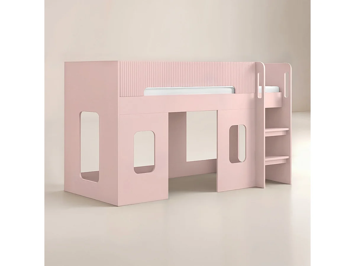 Flair Lino Playhouse Mid Sleeper Bed Pink