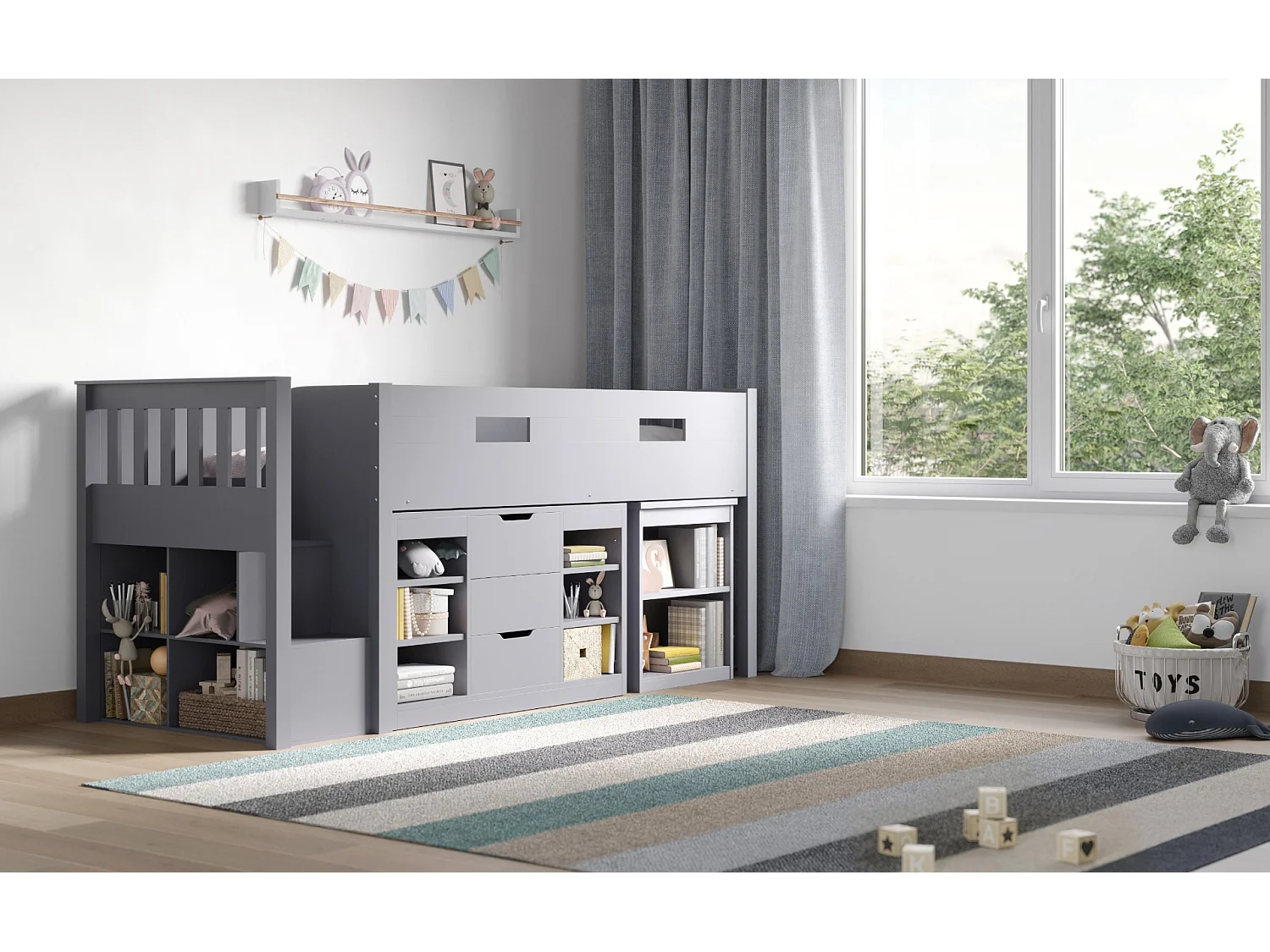 Flair Charlie Cabin Bed Grey