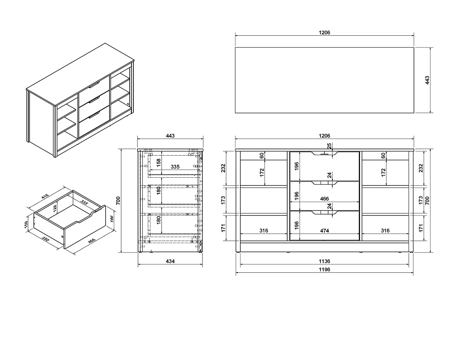Flair Charlie Cabin Bed Grey