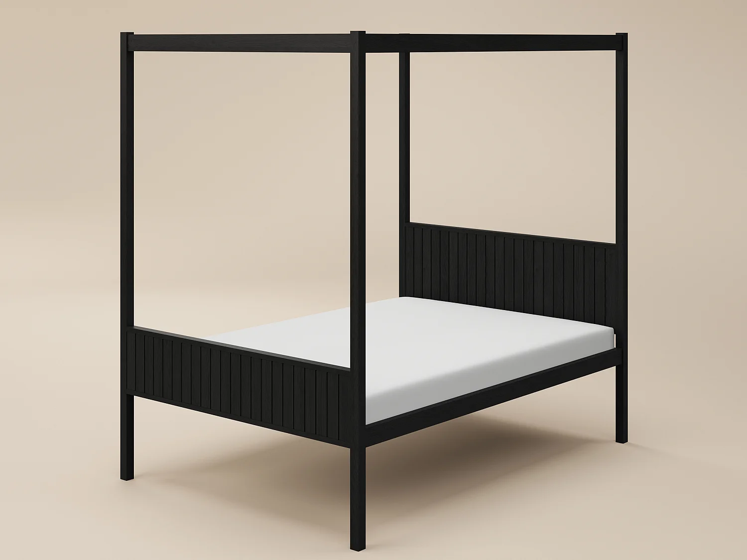 Flair Maddy 4 Poster Double Bed Black