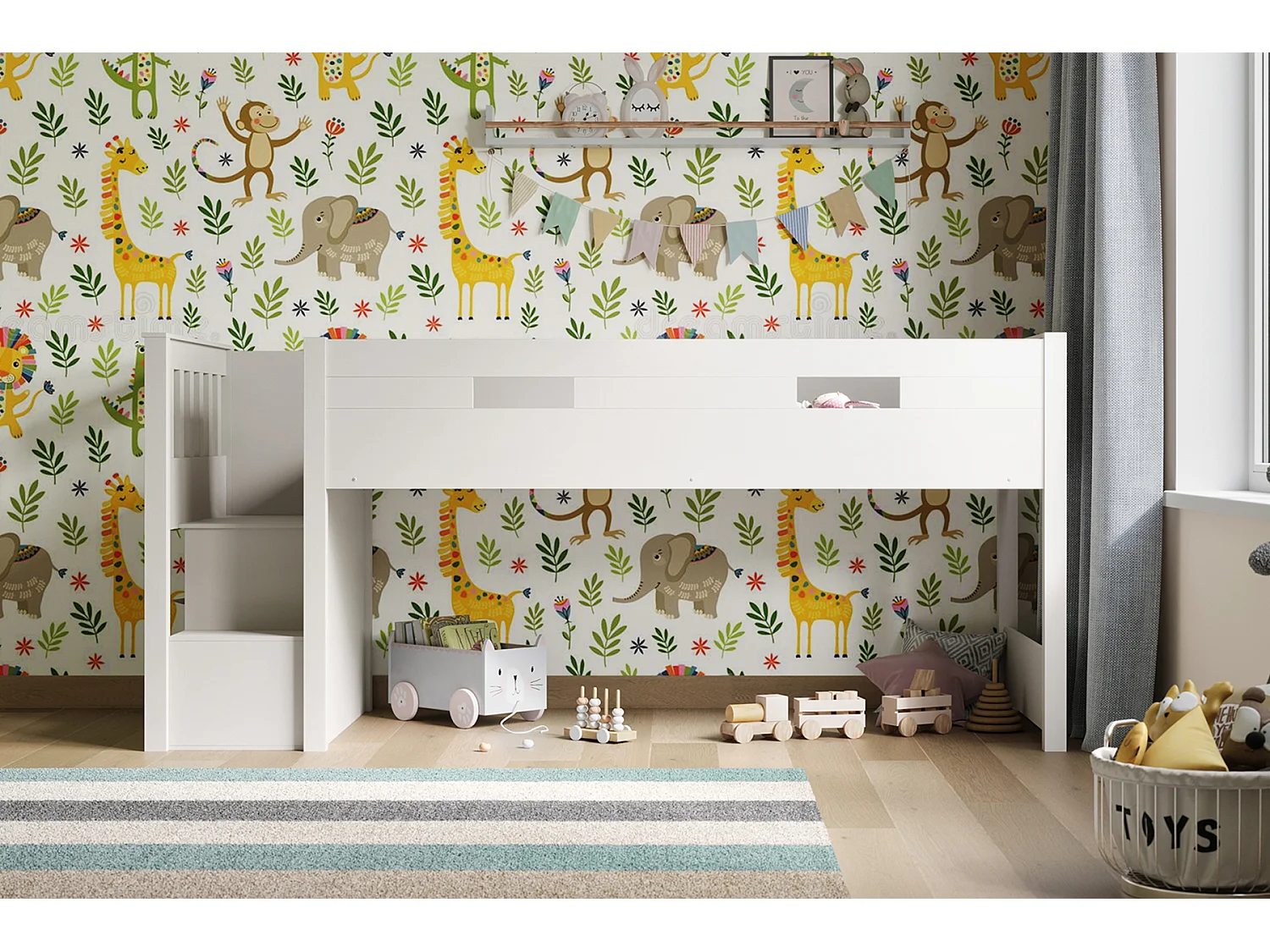 Flair Charlie Mid Sleeper Bed White