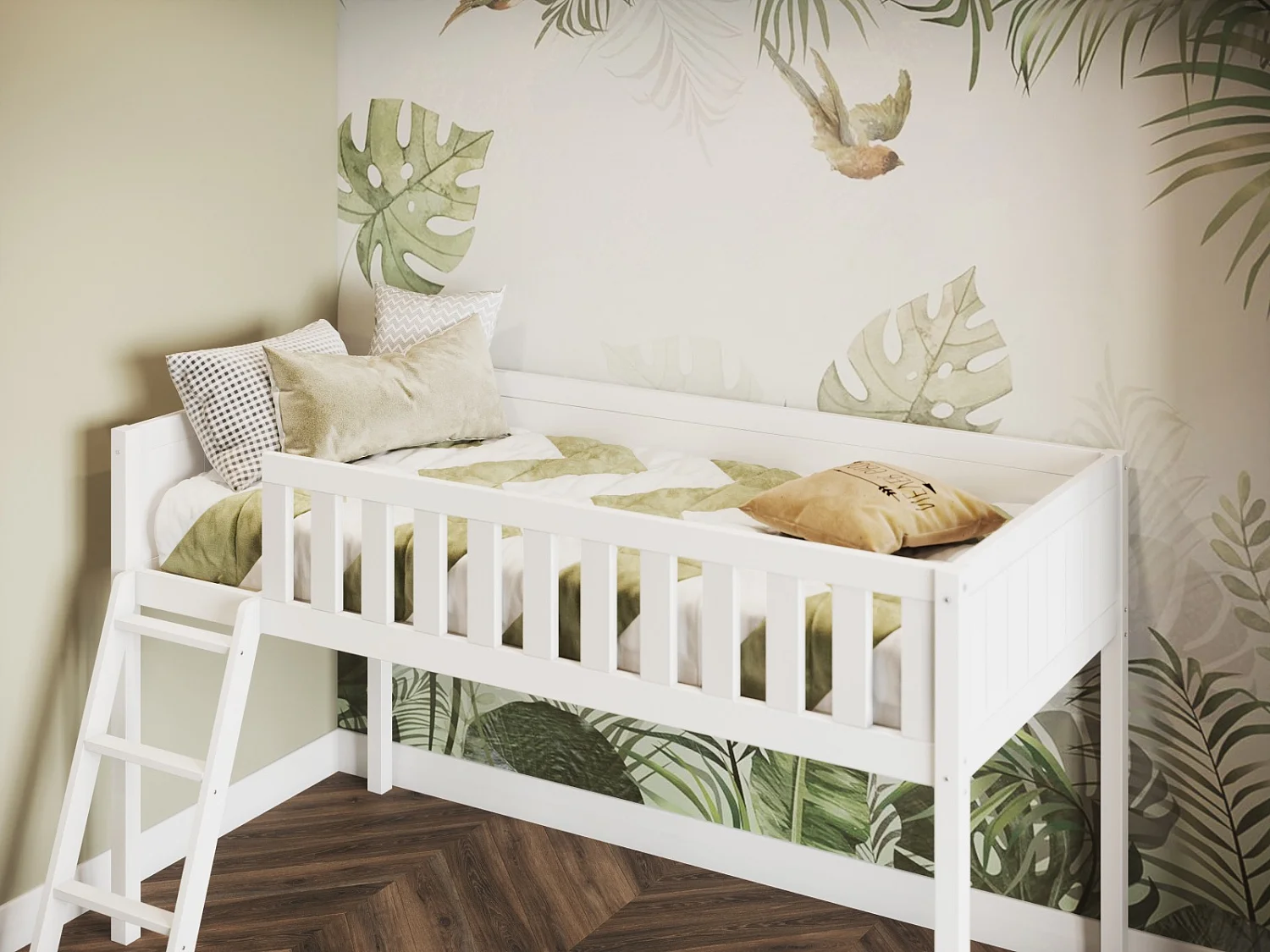 Flair Bea Shorty Midsleeper Cabin Bed White