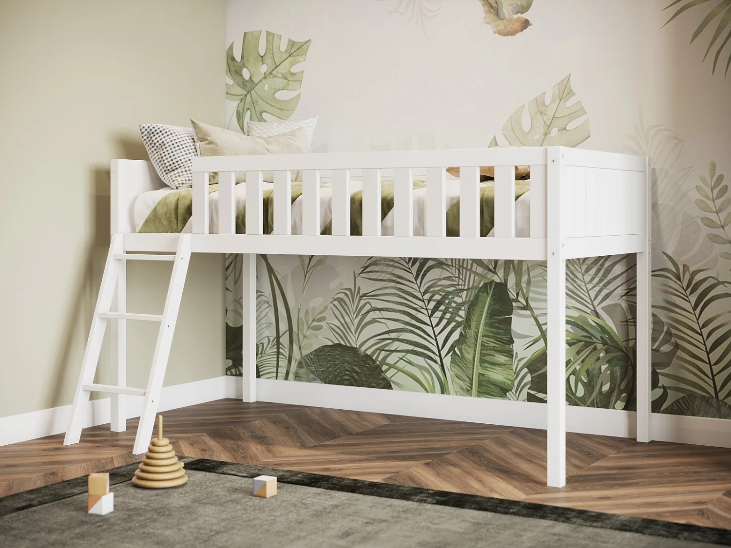 Flair Bea Shorty Midsleeper Cabin Bed White