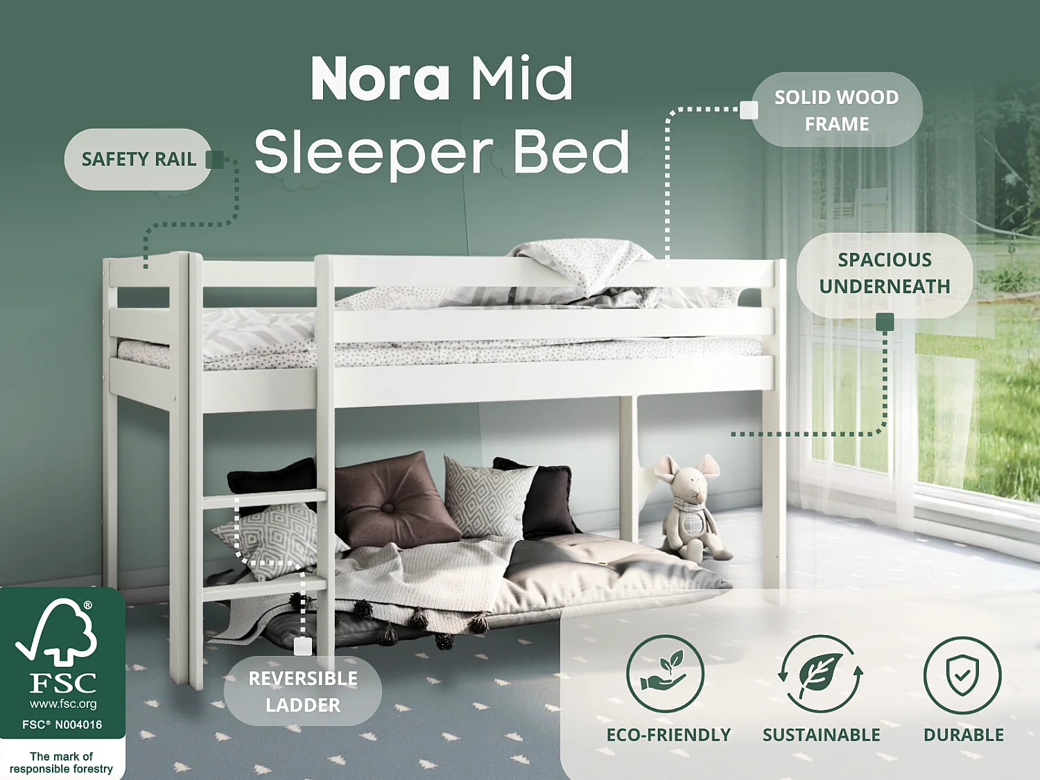 Noomi Nora Midi Frame White