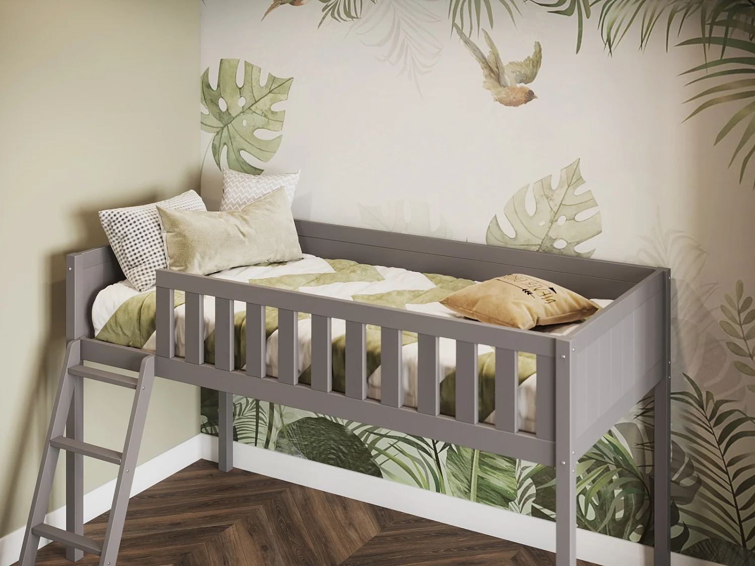 Flair Bea Shorty Midsleeper Cabin Bed Grey