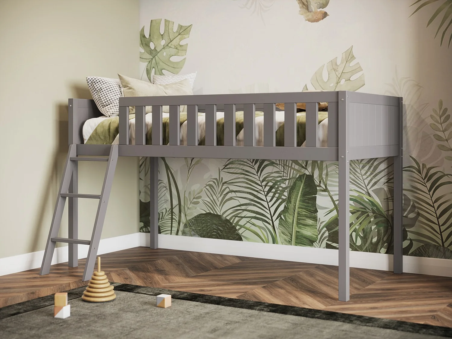 Flair Bea Shorty Midsleeper Cabin Bed Grey