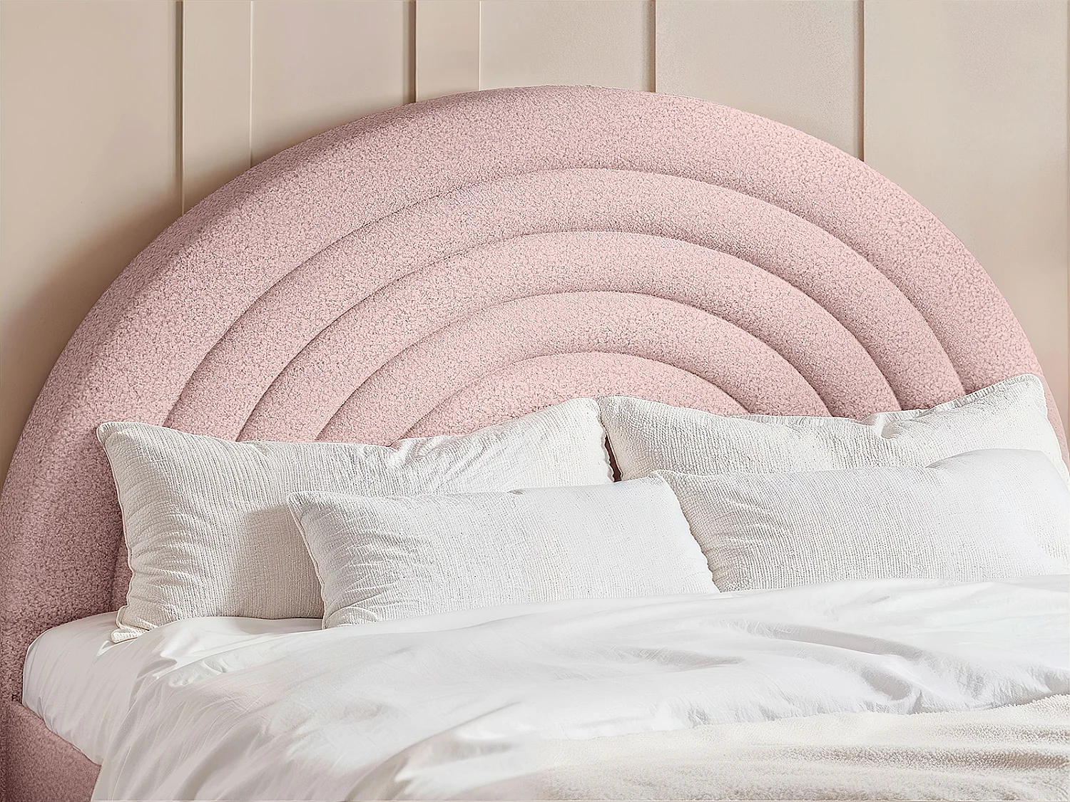 Flair Ava Pink Boucle Double Bed