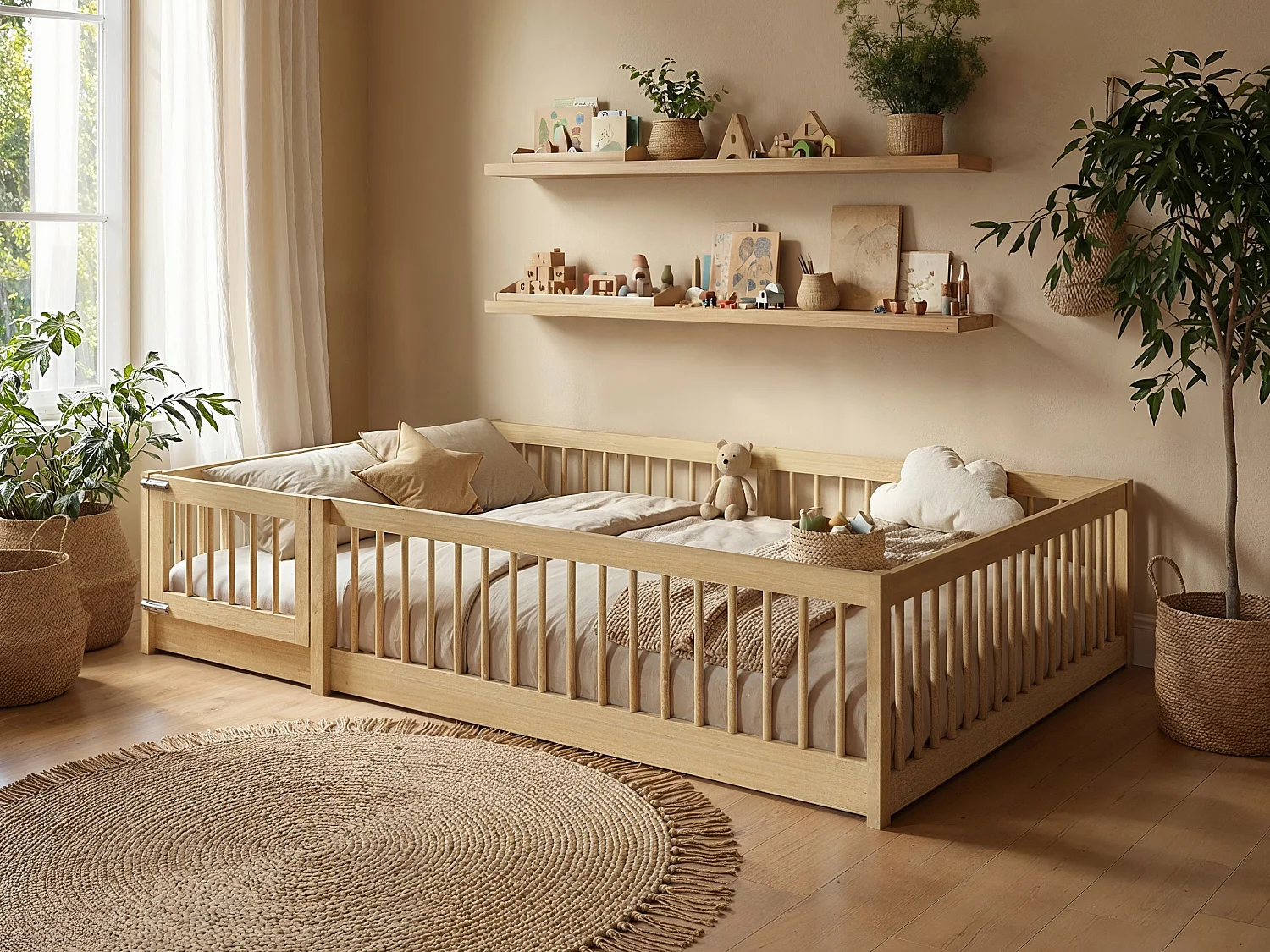 Flair Imogen Small Double Toddler Bed Natural