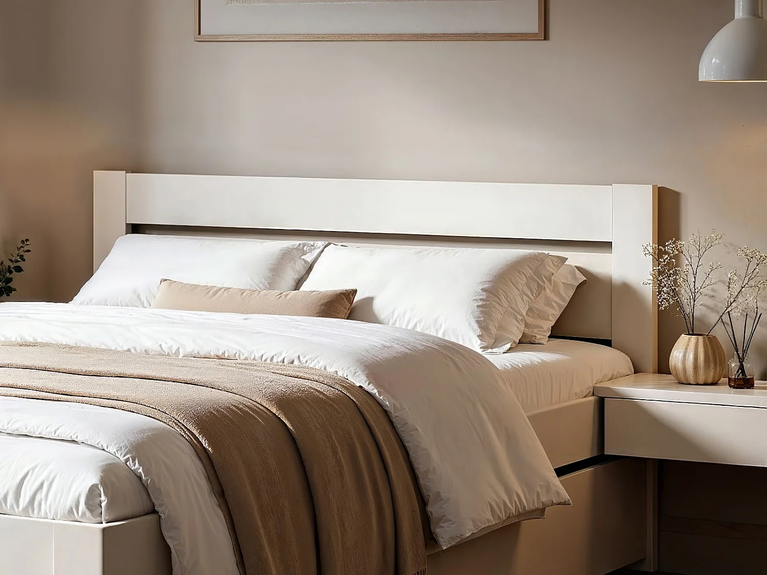 Noomi Pradis Double Storage Bed White