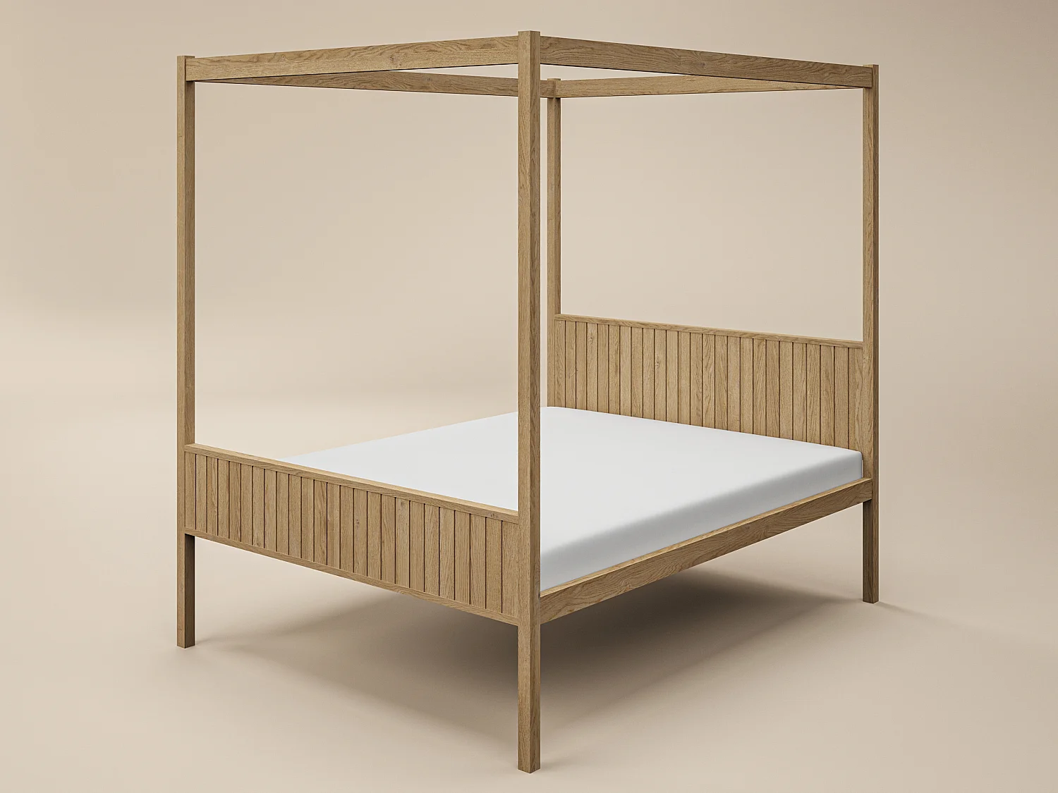 Flair Maddy 4 Poster Kingsize Bed Natural