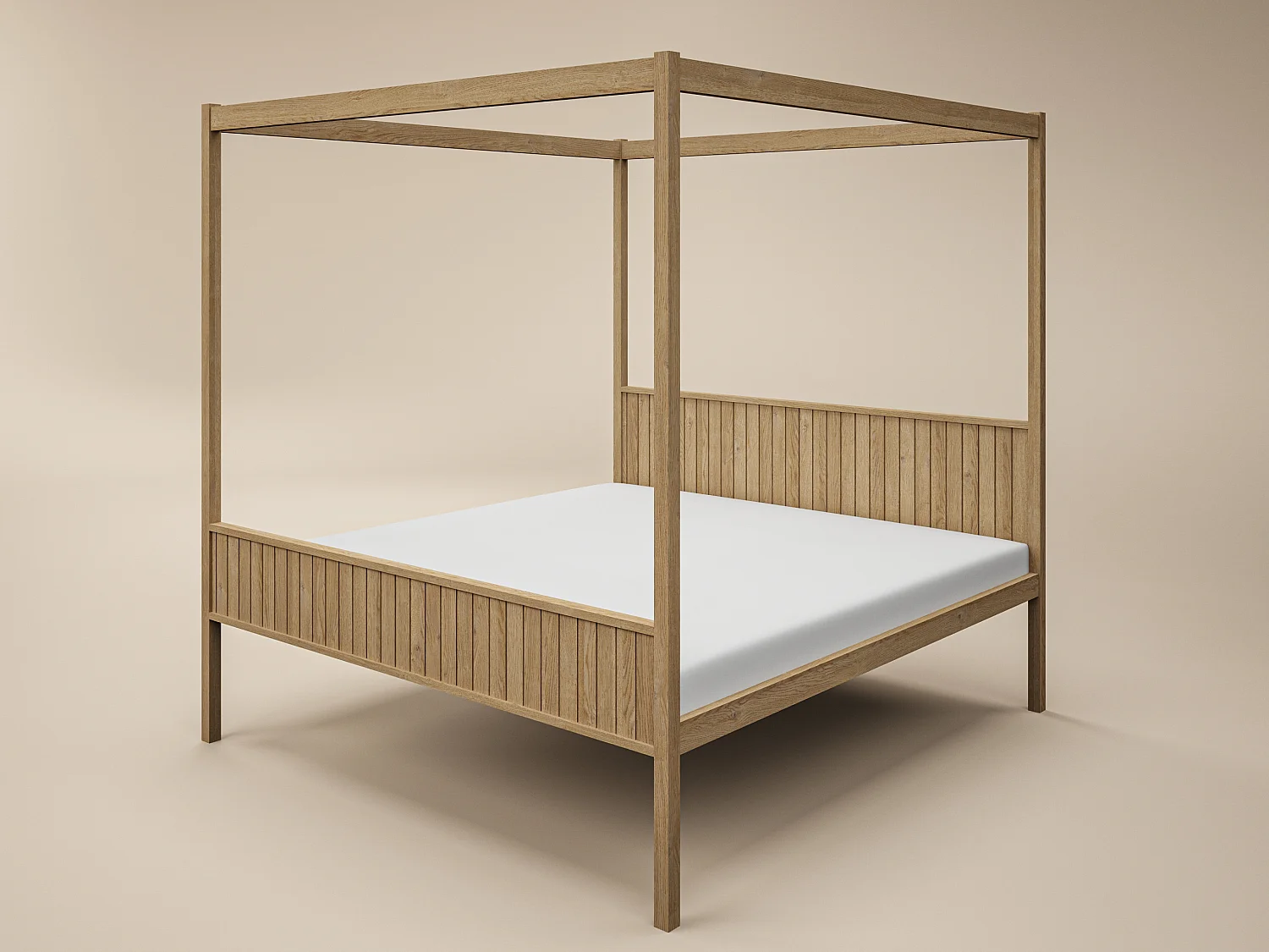 Flair Maddy 4 Poster Super King Bed Natural