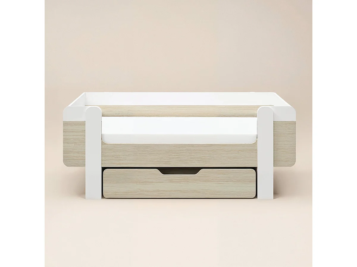 Flair Alfie Wooden Toddler Bed White & Oak