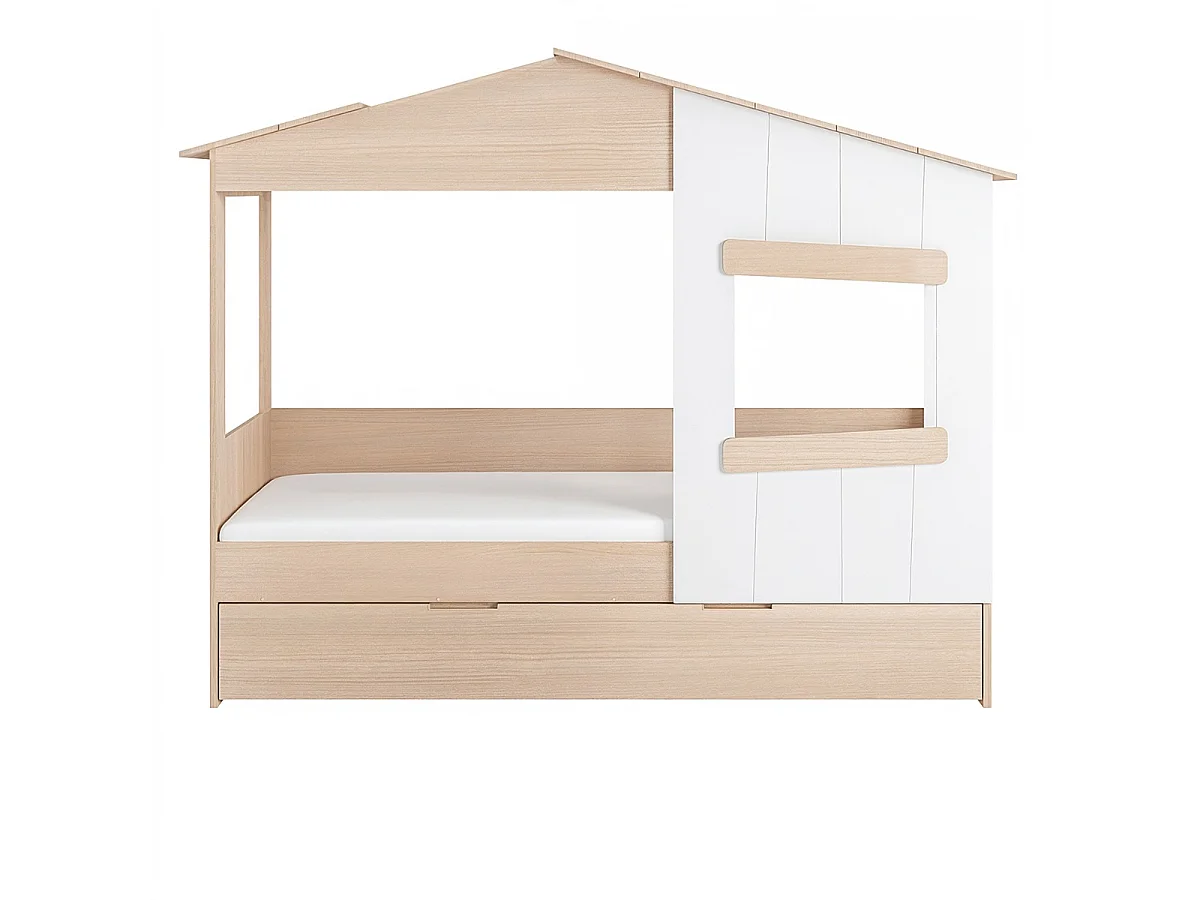 Flair Dreamland House Bed with Trundle Oak