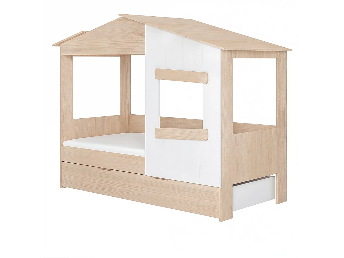 Flair Dreamland House Bed with Trundle Oak