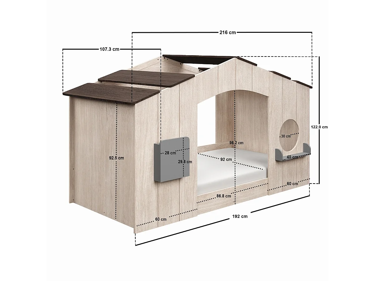 Flair Frankie Wooden House Bed