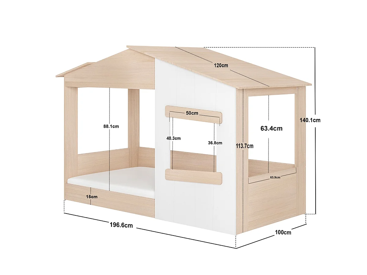 Flair Dreamland House Bed Oak