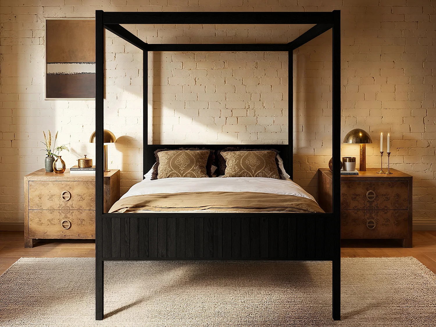 Flair Maddy 4 Poster Kingsize Bed Black