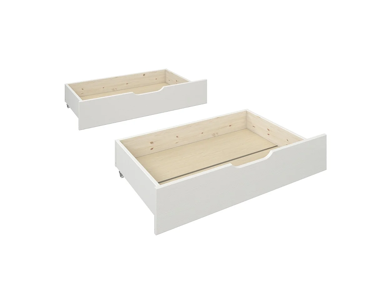 Noomi Jorgi Corner Storage Bed White & Oak