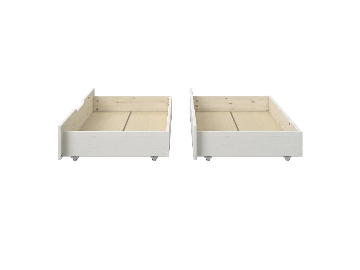 Noomi Jorgi Corner Storage Bed White & Oak
