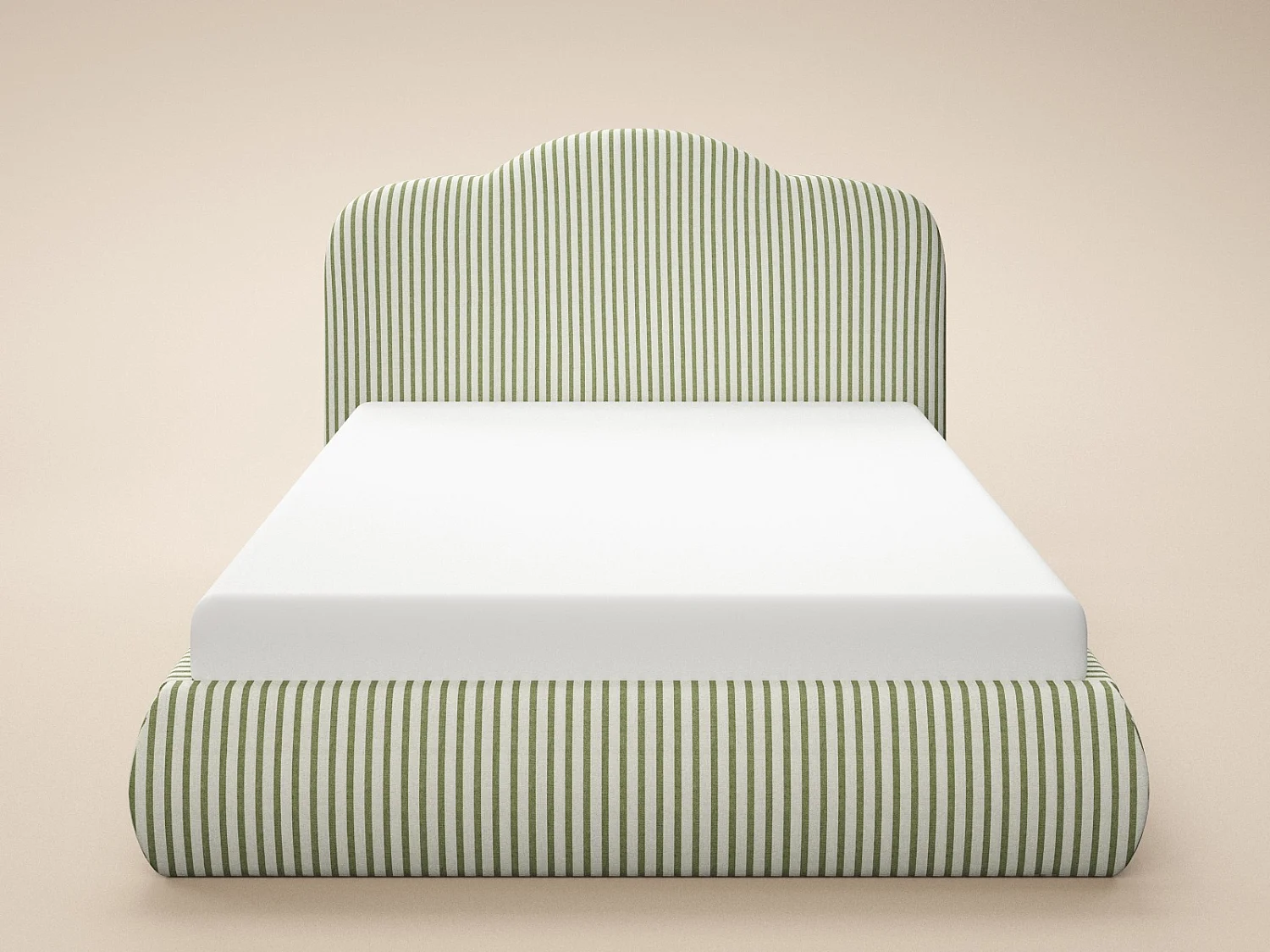 SOLACE+CO Skylynn Cloud Ottoman Kingsize Bed Green