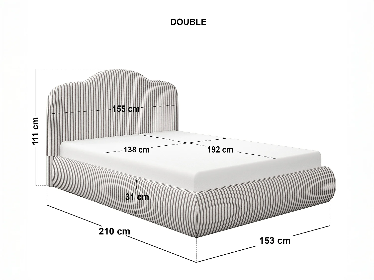 SOLACE+CO Skylynn Cloud Ottoman Kingsize Bed Brown