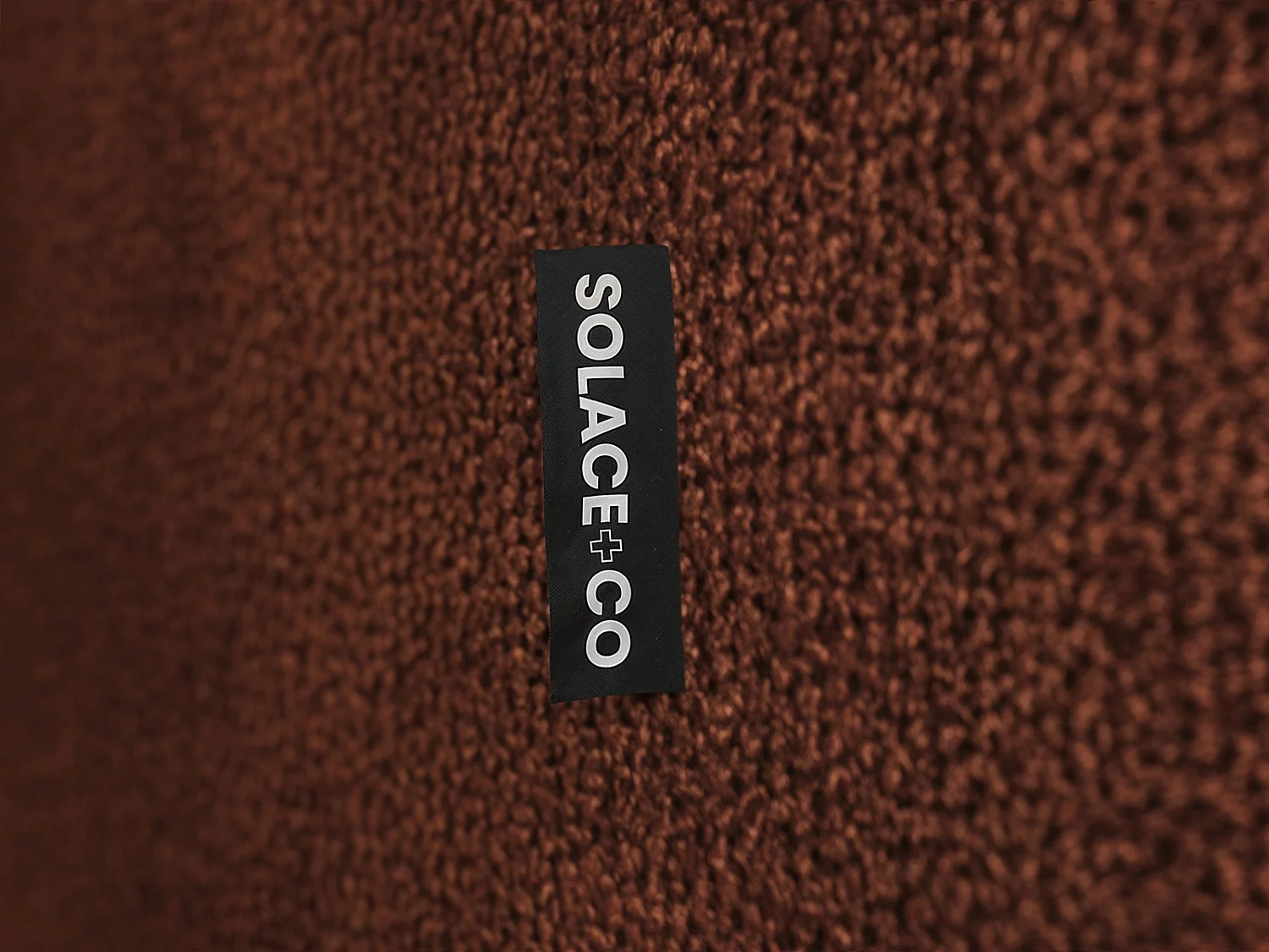 SOLACE+CO Asher 3 Seater Sofa with Footstool Burnt Orange Chenille