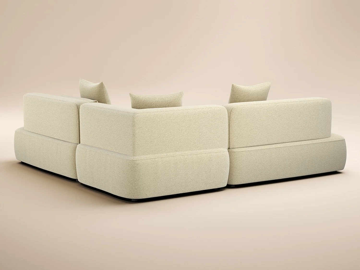 SOLACE+CO Luna Large Sofa Beige Chenille