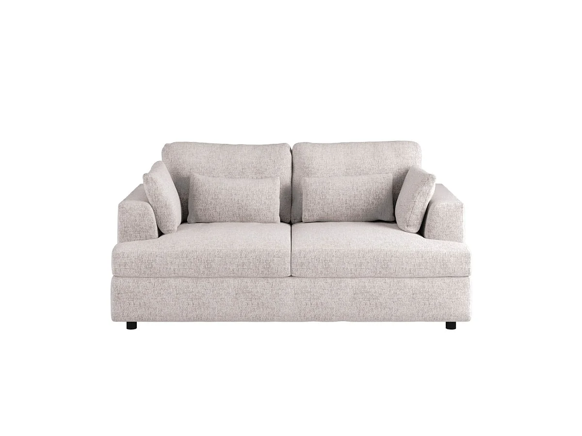 SOLACE+CO Drew 2 Seater Cream Chenille Sofa