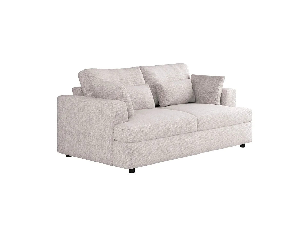 SOLACE+CO Drew 2 Seater Cream Chenille Sofa
