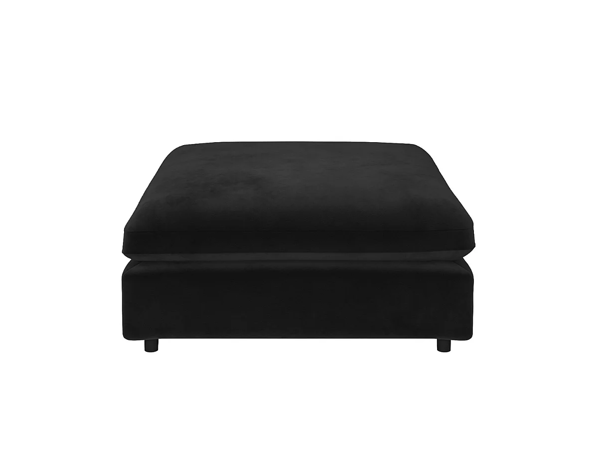 SOLACE+CO Asher U Shape Corner Sofa Bundle Black Velvet