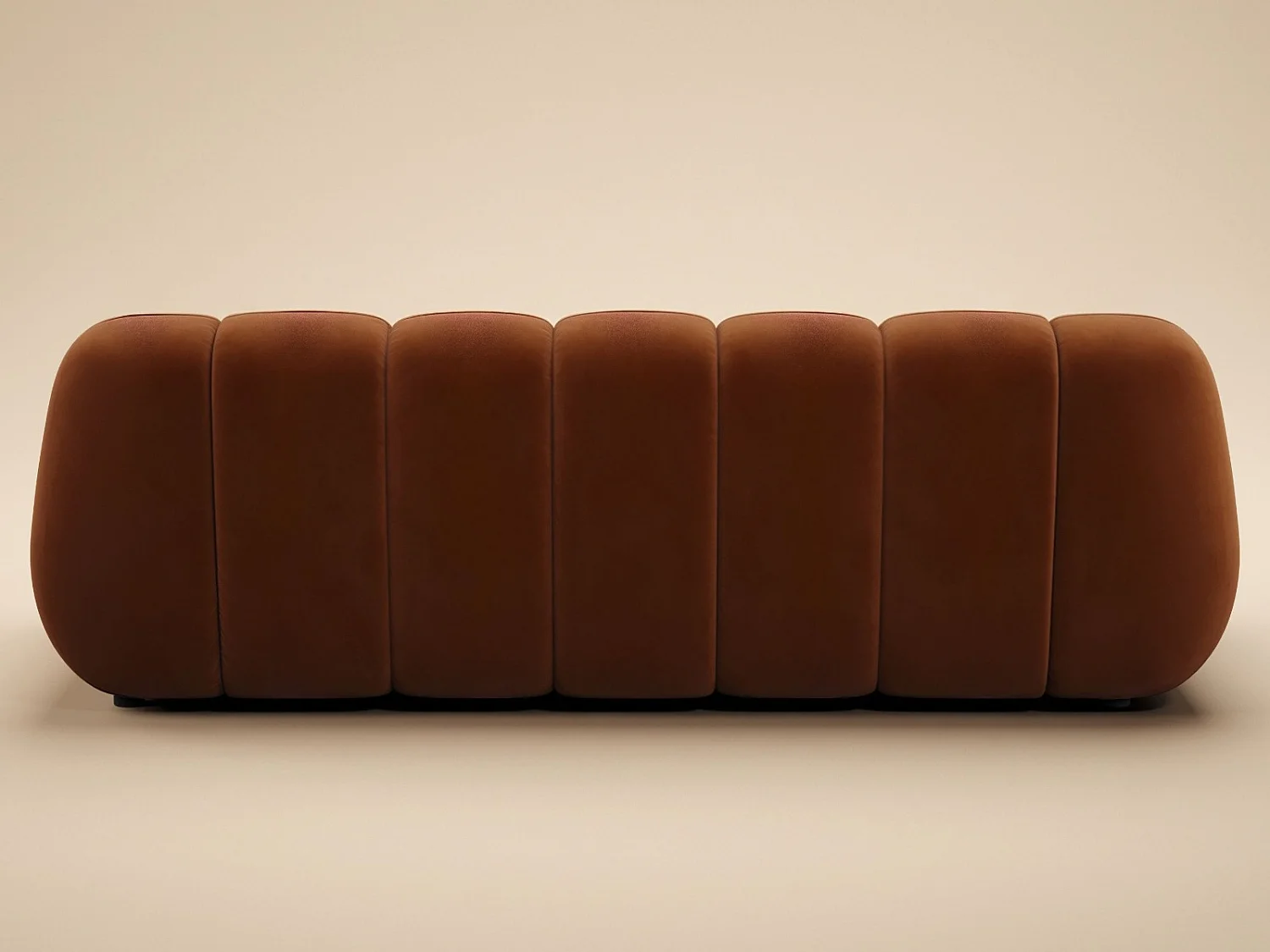 SOLACE+CO Macy Large 3 Seater Sofa Burnt Orange Velvet