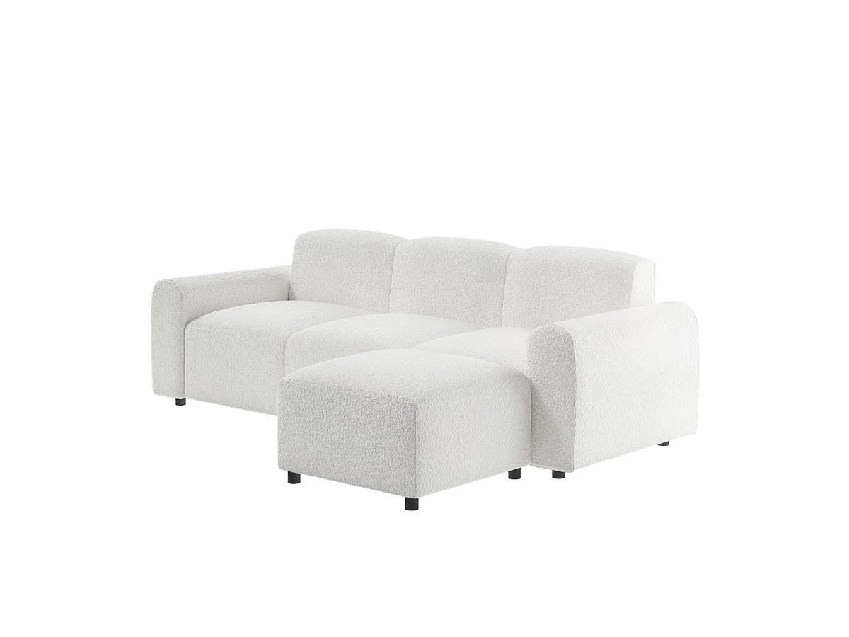 Flair Manon Boucle 3 Seater Modular Corner Sofa Cream