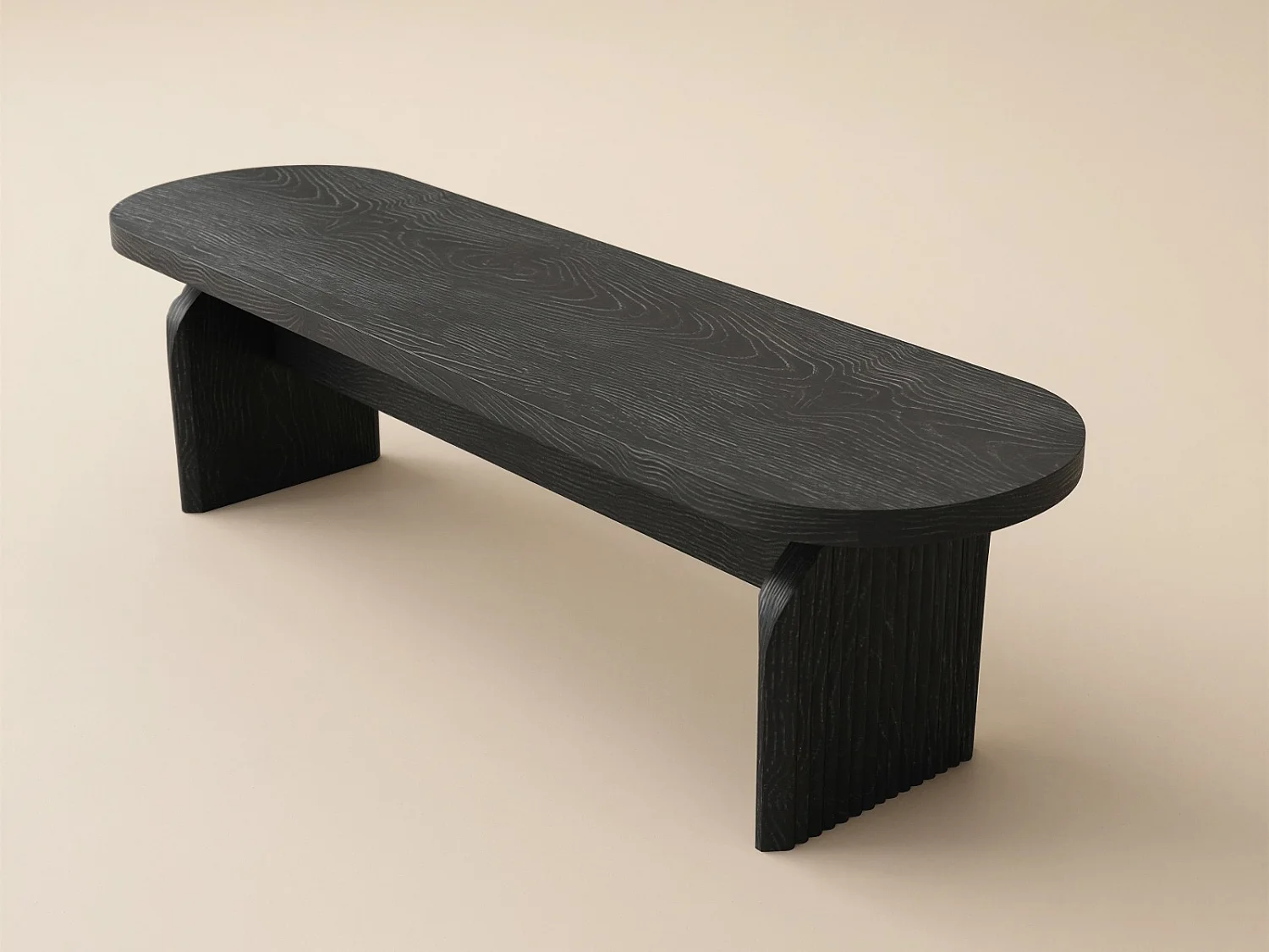 SOLACE+CO Varm Black Dining Table with Bench Set