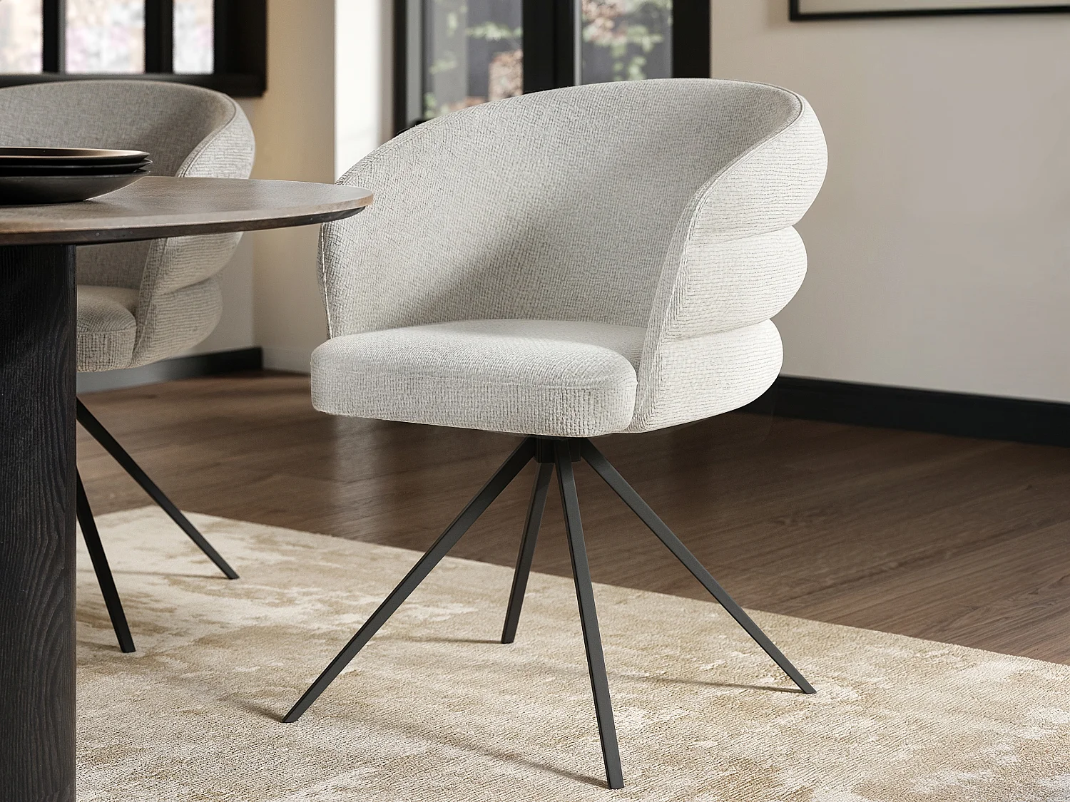 SOLACE+CO Deko Dining Table with 4 Eira Chairs Set