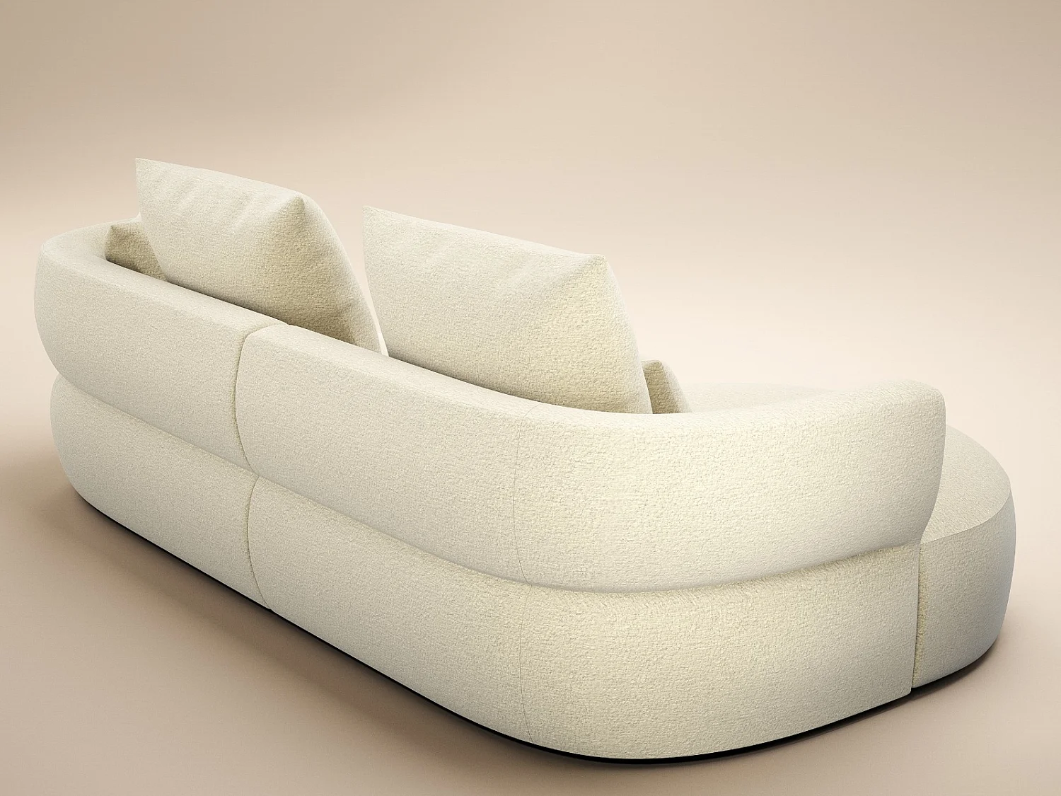 SOLACE+CO Lia Large L Shape Sofa Beige Chenille