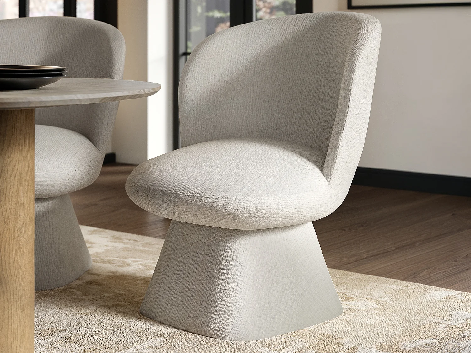 SOLACE+CO Deko Dining Table with 4 Aiko Chairs Set