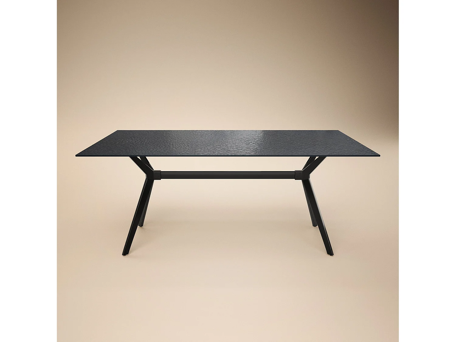 SOLACE+CO Emil Glass Dining Table with 6 Isla Chairs Set